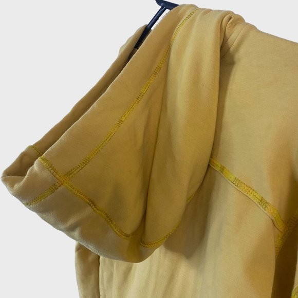 Y2K Oakley Graphic Zip-Up Hoodie Womens Size Small Yellow Long Sleeve Sweatshirt - Picture 6 of 13